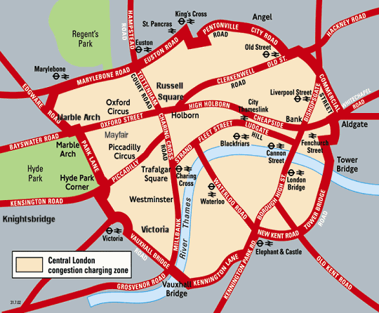 Old Congestion Zone Map